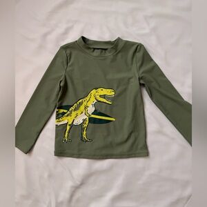 Carter's Olive and Yellow Dinosaur Reptile Swim Shirt